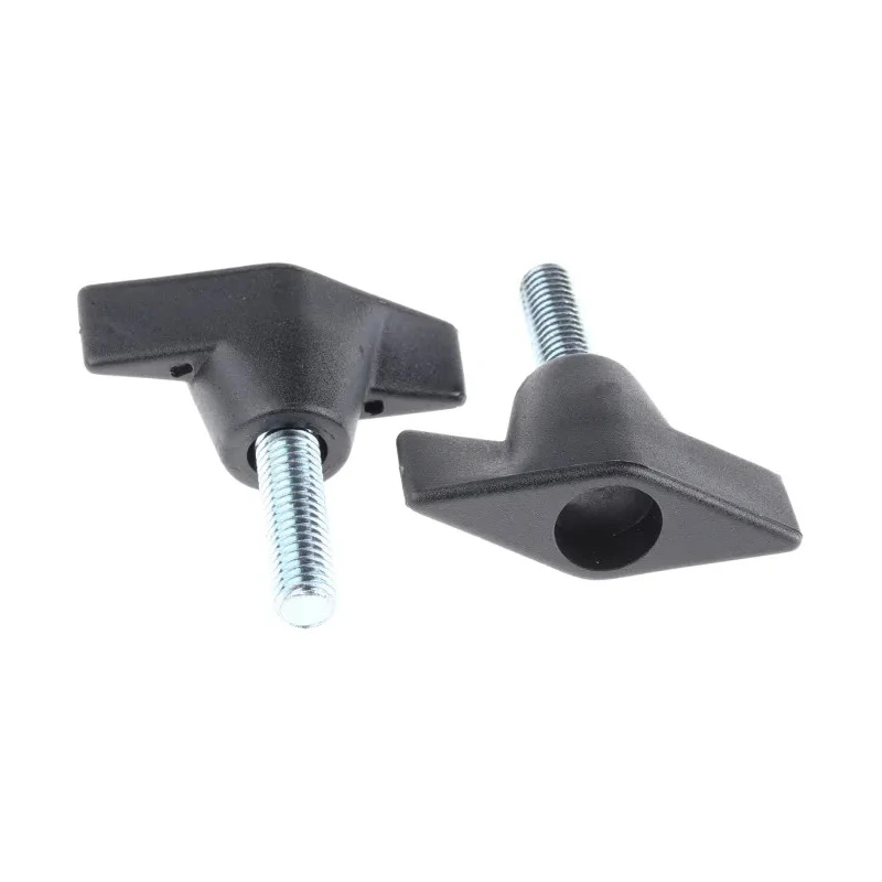 RS PRO Black Thermoplastic Wing Clamping Knob, Threaded Stud, 50 mm Diameter, 25 mm Thread Length 686-070