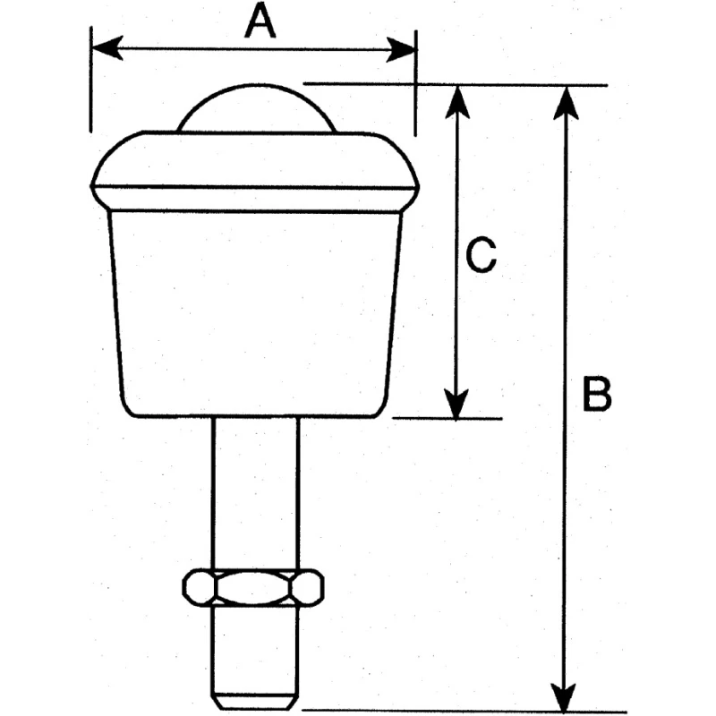 ALWAYSE Ball Transfer Unit with 39.7 mm Diameter Steel Stud Mount 140kg Load Capacity 20051342