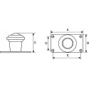 ALWAYSE Ball Transfer Unit with 19 mm Diameter Steel 4-Hole Flange Mount 65.1mm x 38mm 300513