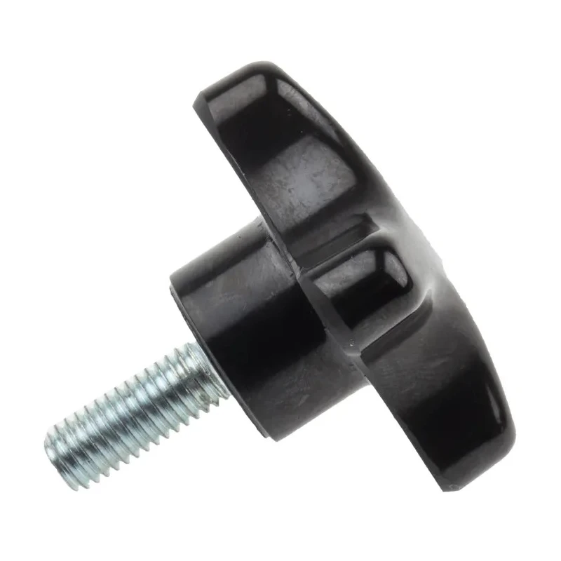 RS PRO Black 4-Arm Clamping Knob, M8 Threaded Stud, 50 mm Diameter, Alloy Insert 686-632