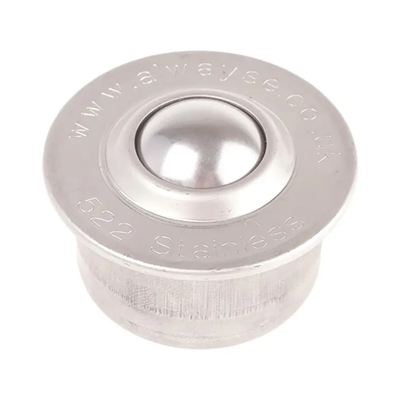 ALWAYSE Ball Transfer Unit with 22 mm Diameter Stainless Steel Circular Flange 45 mm Flange Diameter 522015