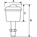 ALWAYSE Ball Transfer Unit with 19 mm Ball Diameter Stainless Steel Case and Ball Stud Mount M8 x 30mm 30021530