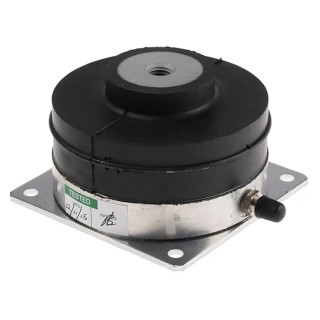 Fabreeka Pneumatic Anti-Vibration Mount with M12 Thread, 105 mm Diameter, 65 mm Height, Load 136kg, PLM3