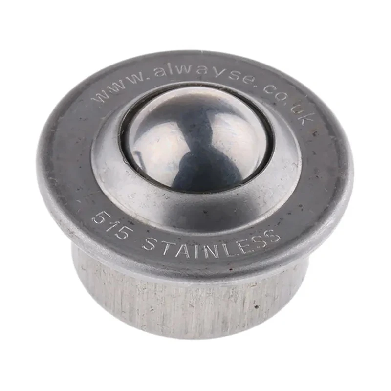 ALWAYSE Ball Transfer Unit Circular Flange Mount 15 mm Diameter Stainless Steel 35kg Load 515015