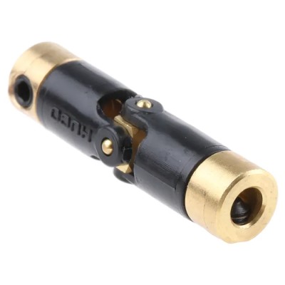 Huco Universal Joint Brass Plain Bored Hub 7.1mm Diameter 27.2mm Length 103.06.1616
