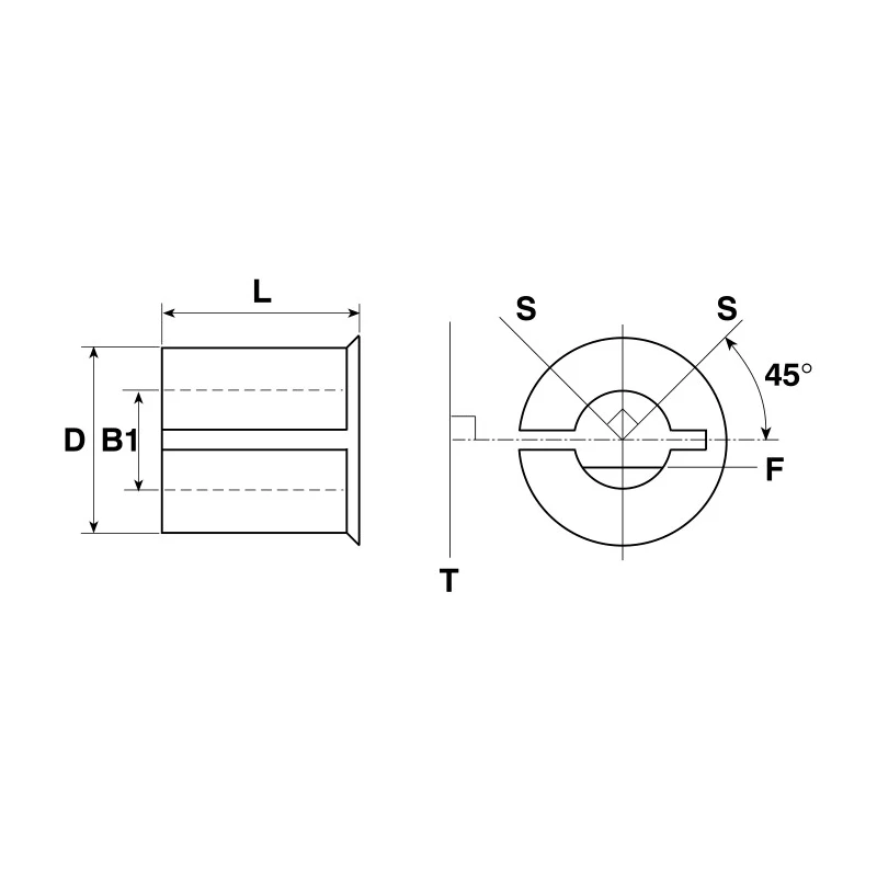 Huco Reducing Bush Brass, Bore Diameter 4 mm, Outside Diameter 6.35 mm, Length 6.6 mm 253.18