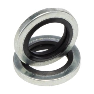 RS PRO Nitrile Rubber (NBR) Bonded Seal Washer, 10.37 mm ID, 15.88 mm OD, 2.03 mm Thickness 689-467