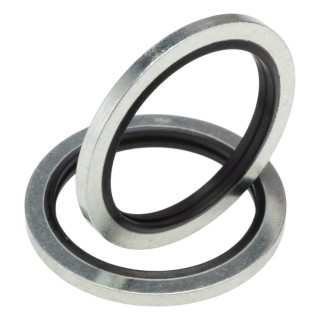 RS Pro Nitrile Rubber (NBR) Bonded Seal Washers 27.05 mm ID, 34.93 mm OD, 2.5 mm Thickness 689-502