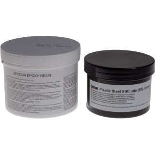 ITW Devcon DEVCON Plastic Steel 5 Minute Putty (SF) Resin Adhesive Epoxy Grey Putty, Mix Ratio 1.7:1, Machinable 691-173