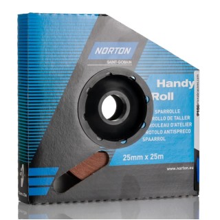 Norton Aluminium Oxide Abrasive Paper Cloth Roll 25 m Length 25mm Width P180 Grit Very Fine Grade 63642531805