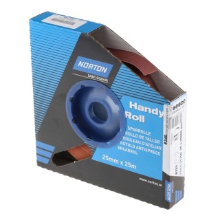 Norton Abrasive Paper Aluminium Oxide Cloth Roll 25 m Length 25mm Width P240 Grit Very Fine Grade 63642531799