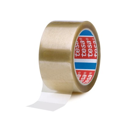 Tesa Transparent 4089 Packing Tape 66 m x 50 mm Natural Rubber Adhesive 30°C to 100°C 04089-00252-06