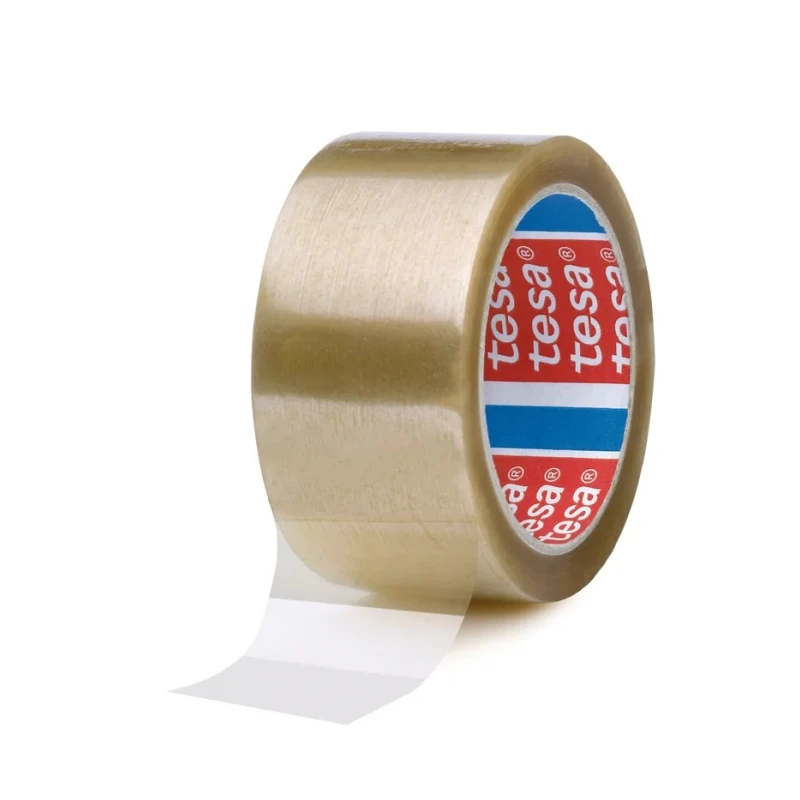 Tesa Transparent 4089 Packing Tape 66 m x 50 mm Natural Rubber Adhesive 30°C to 100°C 04089-00252-06