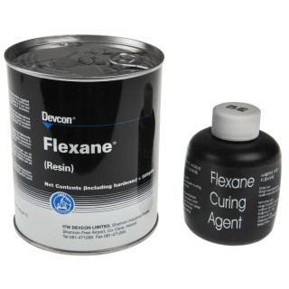 ITW Devcon Urethane Liquid Black FLEXANE 80L RESIN, FLEXANE 80/94L HARDENER 500 g 16 h Cure Time 82°C Maximum 15800