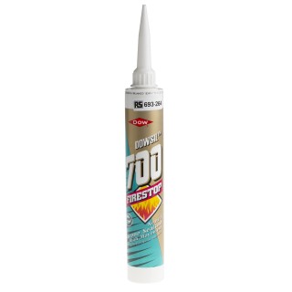 Dow Corning Firestop 700 White Silicone Sealant Paste Cartridge 380 ml 2942127