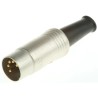 RS PRO 5 Pole Straight Standard DIN Plug 50V Screw Cable Male 251-4191