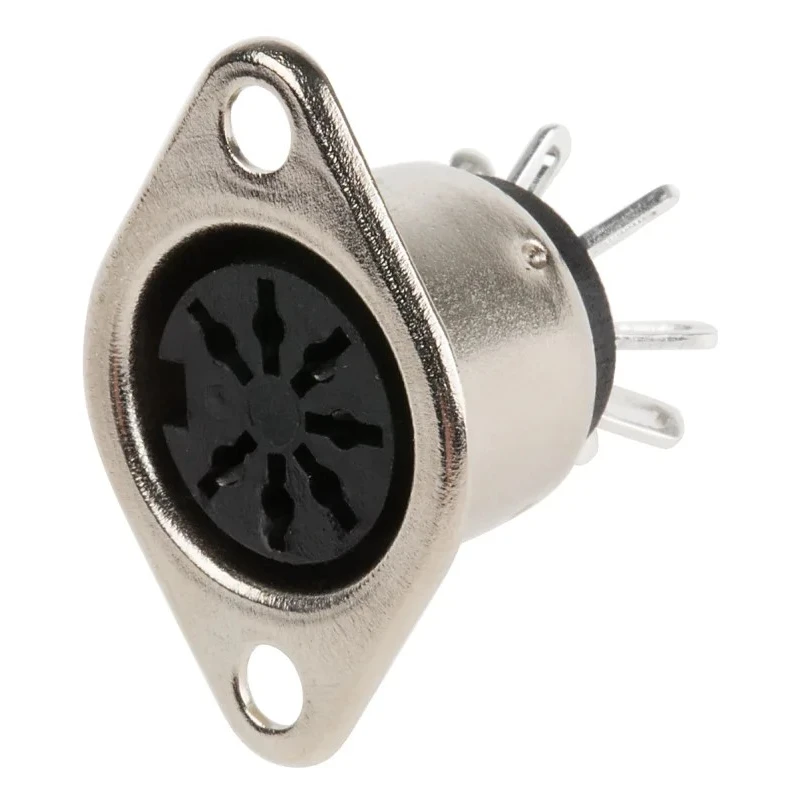RS PRO 7 Pole Straight Standard DIN Socket, Female Connector, Panel Mount, Screw Termination, 2A, 50V 251-4258