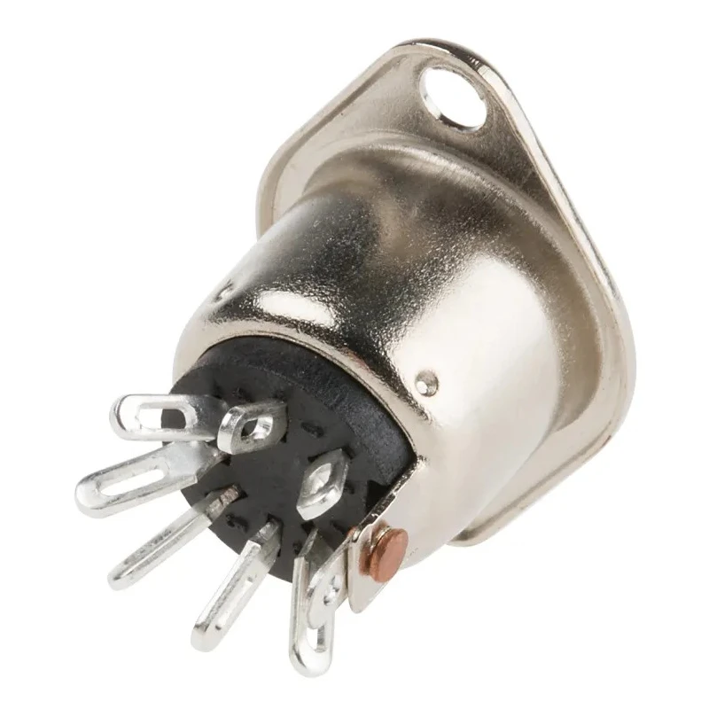 RS PRO 7 Pole Straight Standard DIN Socket, Female Connector, Panel Mount, Screw Termination, 2A, 50V 251-4258
