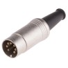 RS PRO 7 Pole Straight Standard DIN Plug 50V Screw Cable Male 251-4208