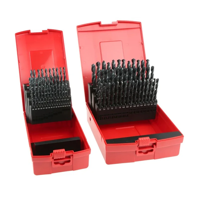 Dormer 91-Piece Twist Drill Bit Set for Multi-Material, Maximum Size 10 mm, Minimum Size 1 mm, High Speed Steel A190209