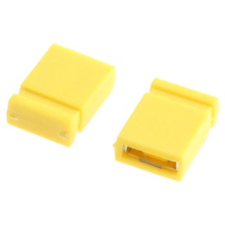 RS PRO Shorting Link Straight Female Yellow Closed Top 2 Way 1 Row 2.54 mm Pitch 251-8525