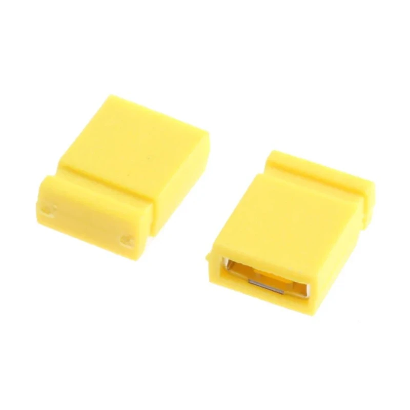 RS PRO Shorting Link Straight Female Yellow Closed Top 2 Way 1 Row 2.54 mm Pitch 251-8525