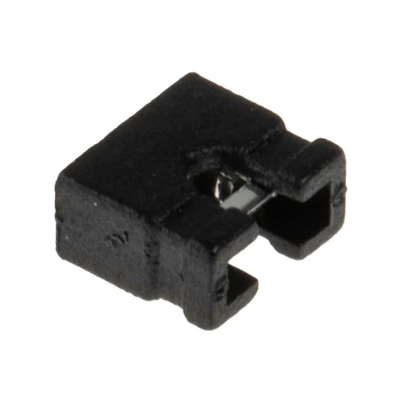 RS PRO Shorting Link Straight Female Black Open Top 2 Way 1 Row 2.54 mm Pitch 251-8569
