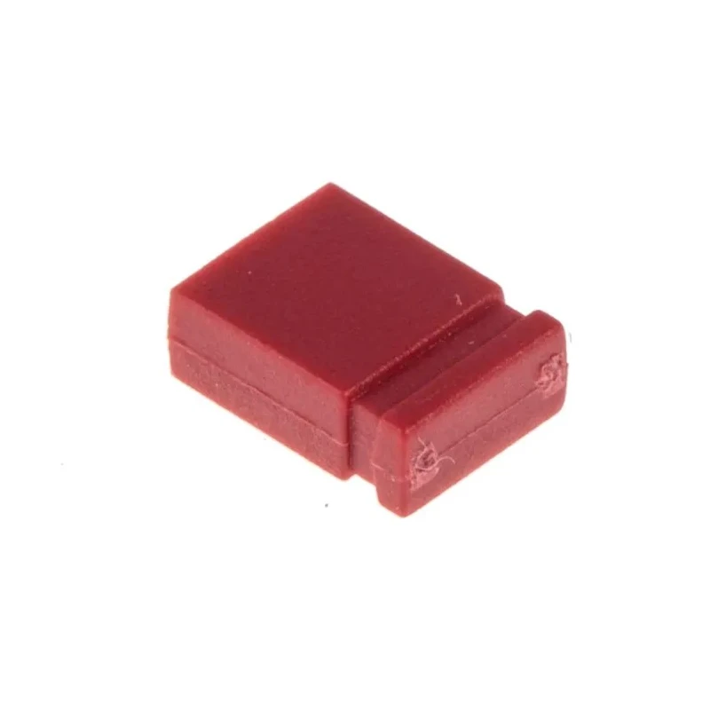 RS PRO Shorting Link Straight Female Red Closed Top 2 Way 1 Row 2.54 mm Pitch 251-8531