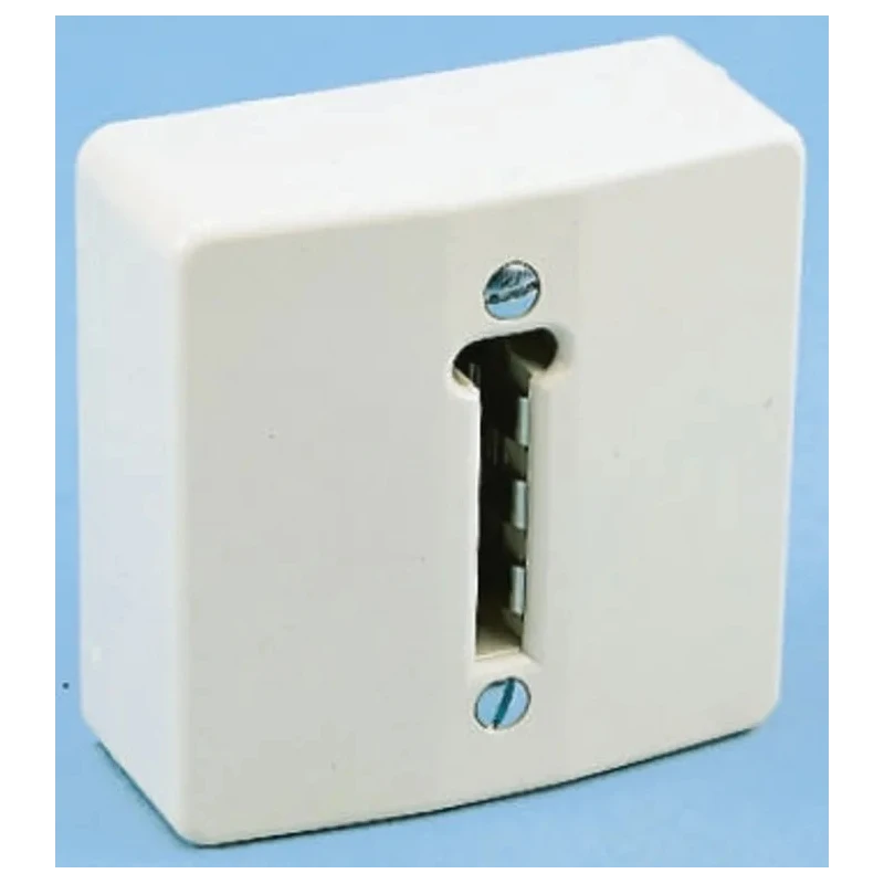 Decelect Surface-Mounted Straight 1 Way Telephone Wall Socket White ABS 121I