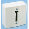 Decelect Surface-Mounted Straight 1 Way Telephone Wall Socket White ABS 121I