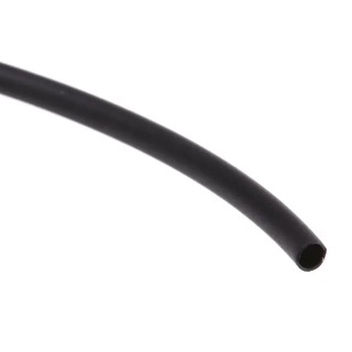 TE Connectivity Heat Shrink Tubing Black Polyolefin 1.8 mm Sleeve Diameter x 10 m Length 2:1 Shrink Ratio VFRS-1/16-0