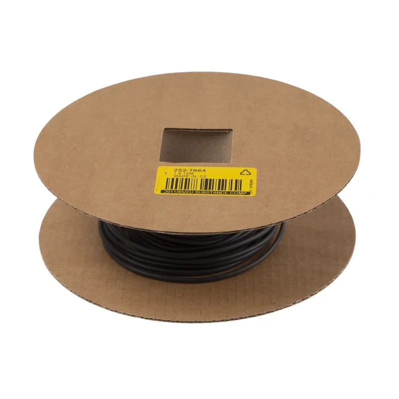 TE Connectivity Heat Shrink Tubing Black Polyolefin 1.8 mm Sleeve Diameter x 10 m Length 2:1 Shrink Ratio VFRS-1/16-0
