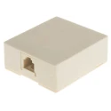 Decelect Surface-mounted Wall Plate RJ11 Screw Mount Unshielded TA 103 Series RJ11