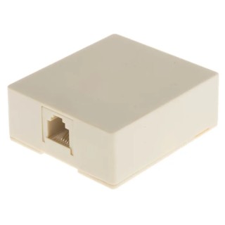 Decelect Surface-mounted Wall Plate RJ11 Screw Mount Unshielded TA 103 Series RJ11