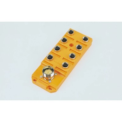 Lumberg Automation ASB Series Sensor Box, 4 Port, IP67 Rated, Plastic Housing, 10V-30V dc, Operating 11133 ASBSV 4 5