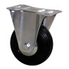 Guitel Hervieu Fixed Castor 65 kg Load Capacity 65 mm Rubber Wheel Bright Zinc Plated Pressed Steel Frame 5083067