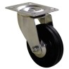 Guitel Hervieu Swivel Castor with 100 kg Load Capacity, 100 mm Rubber Wheel, Pressed Steel Frame, Model 1275102