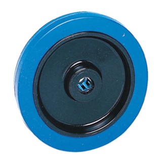 Guitel Hervieu Blue Rubber Trolley Wheel 200 kg Load Capacity 100mm Diameter 32mm Width 571-411-100R12PF
