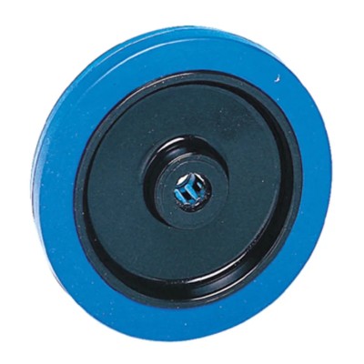 Guitel Hervieu Blue Rubber Trolley Wheel 200 kg Load Capacity 100mm Diameter 32mm Width 571-411-100R12PF