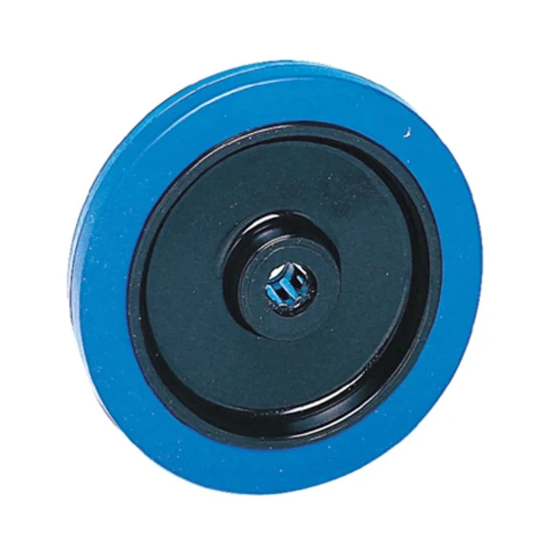 Guitel Hervieu Blue Rubber Trolley Wheel 200 kg Load Capacity 100mm Diameter 32mm Width 571-411-100R12PF
