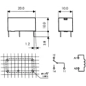 TE Connectivity PCB Power Relay, 12V dc Coil, 5A Switching Current, SPDT PE014012