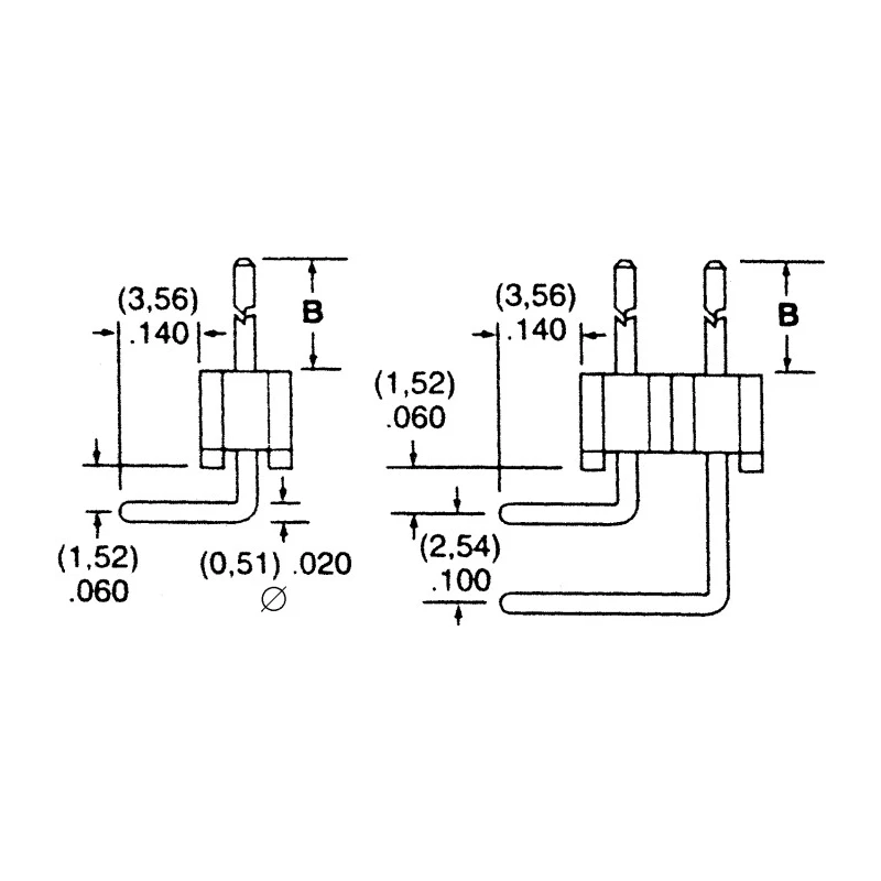 Samtec TMS Series Right Angle Through Hole Pin Header, 20 Contacts, 1.27 mm Pitch, 2 Row, Unshrouded TMS-110-01-S-D-RA