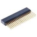 Samtec ESQ Series Vertical Through Hole PCB Socket, 40-Contact, 2 Row, 2.54 mm Pitch, 6.9A Current, Gold over Tin ESQ12039GD