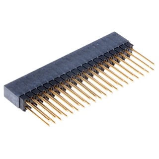 Samtec ESQ Series Vertical Through Hole PCB Socket, 40-Contact, 2 Row, 2.54 mm Pitch, 6.9A Current, Gold over Tin ESQ12039GD