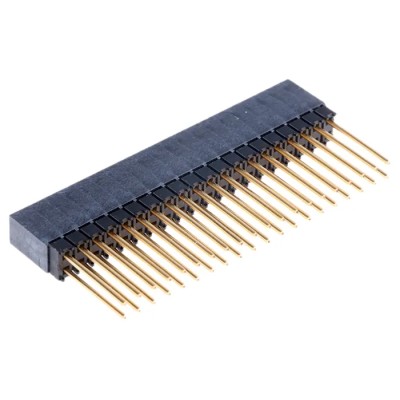Samtec ESQ Series Vertical Through Hole PCB Socket, 40-Contact, 2 Row, 2.54 mm Pitch, 6.9A Current, Gold over Tin ESQ12039GD