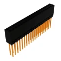 Samtec ESQ Series Vertical Through Hole PCB Socket, 40-Contact, 2 Row, 2.54 mm Pitch, 6.9A Current, Gold over Tin ESQ12039GD