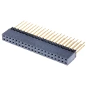 Samtec ESQ Series Vertical Through Hole PCB Socket, 40-Contact, 2 Row, 2.54 mm Pitch, 6.9A Current, Gold over Tin ESQ12039GD