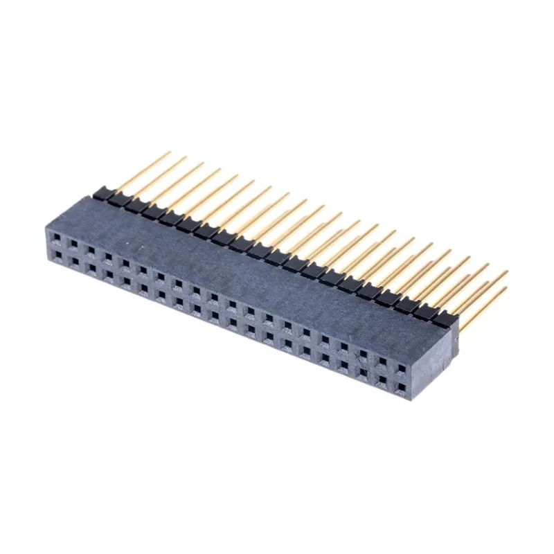 Samtec ESQ Series Vertical Through Hole PCB Socket, 40-Contact, 2 Row, 2.54 mm Pitch, 6.9A Current, Gold over Tin ESQ12039GD