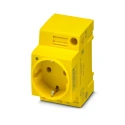 Phoenix Contact Plug Socket DIN Rail Mount Yellow 250VAC 16A 1068028