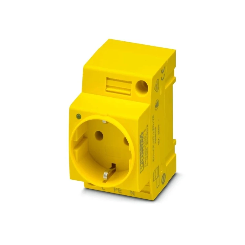 Phoenix Contact Plug Socket DIN Rail Mount Yellow 250VAC 16A 1068028